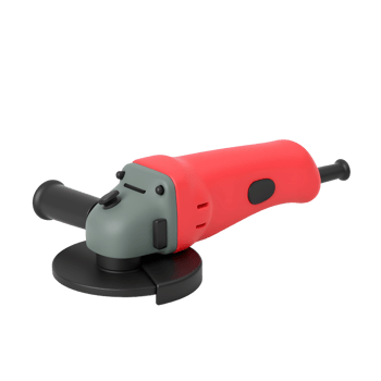 Red Angle Grinder Power Tool 3D Model Render png