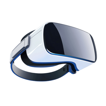 Stylish Black and White Virtual Reality Headset png