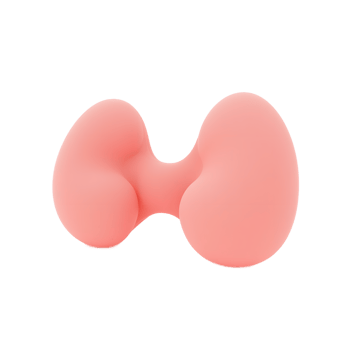 3D Render of Pink Abstract Parathyroid Gland png