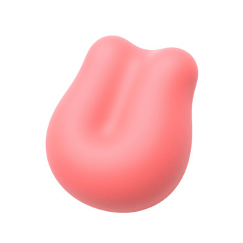 Abstract Pink 3D Blob Shape Render png