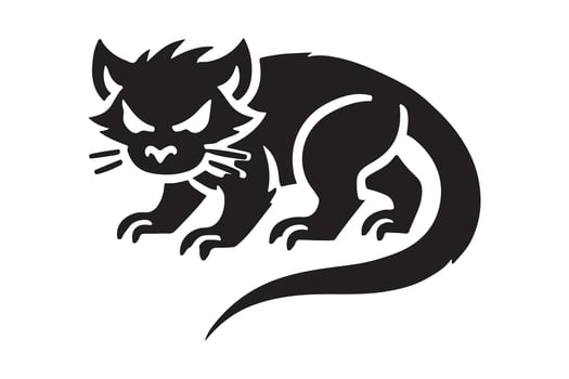 Tasmanian Devil Outline Icon Simple Black Design vector