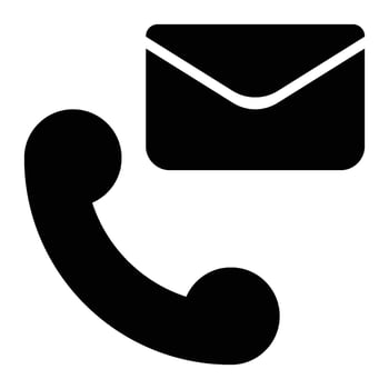 Email Calling Glyph Solid Icon vector