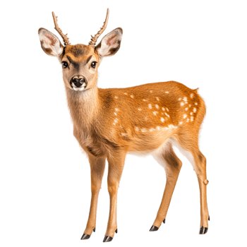 Graceful Young Deer Standing Attentively in Natural Setting png
