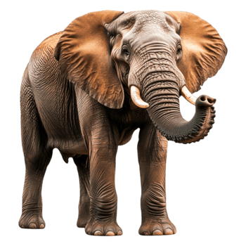 Majestic Portrait of an African Elephant in Natural Habitat png