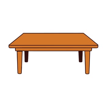 Wooden Dining Table Illustration vector