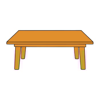 Rustic Dining Table Illustration vector