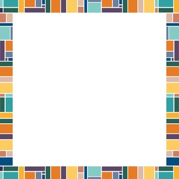 square frame for text. Colorful stylish geometric empty frame vector