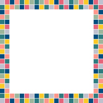 square frame for text. Colorful stylish geometric empty typography. Border with empty space vector