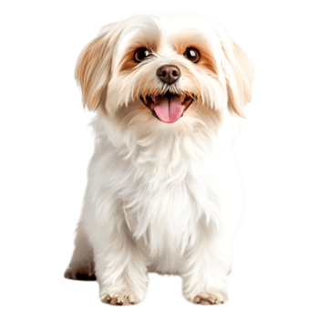 Cute and Playful Small Dog with Fluffy Fur and Bright Eyes png