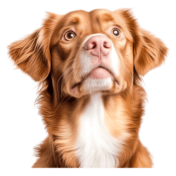 closeup Portrait of a Curious Golden Dog with Unique Expression png