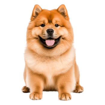 Fluffy and Cheerful Dog Sitting on a png