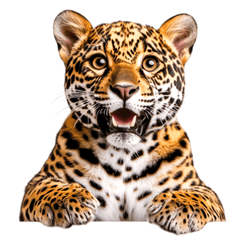 closeup Portrait of a Wild Leopard with Eyes Fixed on the Viewer png