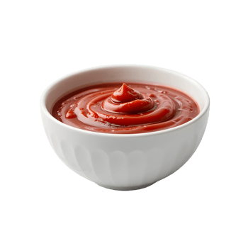 ketchup in a bowl on a transparent background png