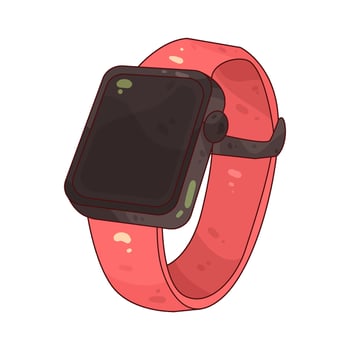 red Watch illustration vector