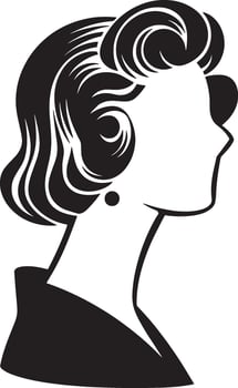 Trendy Woman Silhouette Icon Minimalist Fashionable Beauty Model Branding Logo Print vector
