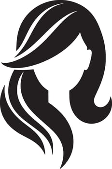 Luxury Female Silhouette Icon Fashionable Woman Beauty Logo Branding Illustration Art vector