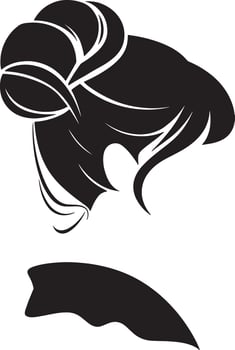 Stylish Female Silhouette Icon Trendy Woman Outline for Fashion Beauty Spa Branding Logo vector