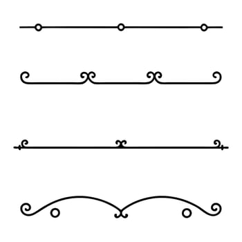 Intricate Line Divider Set for Artistic Touches vector