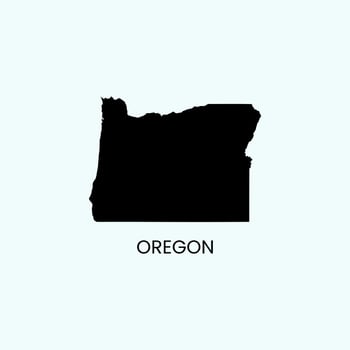 Oregon States on a white background vector
