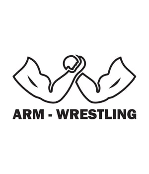 arm wrestling logo vector