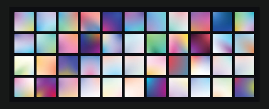 Set of 74 Mix Fully Editable Gradients vector