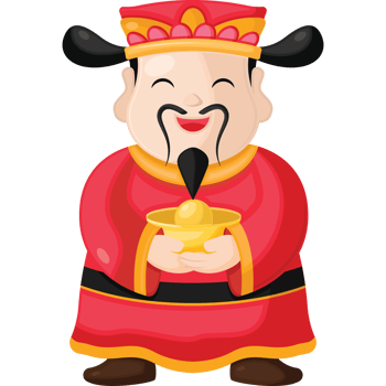 Chinese Fortune God, caishen figure png