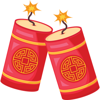 red chinese newyear firecracker png