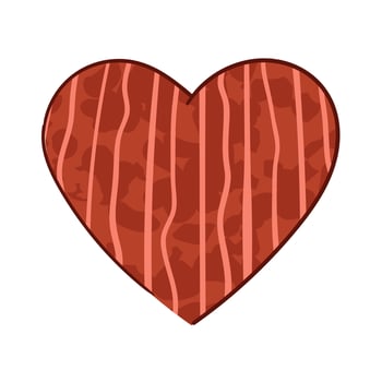 Colorful Illustration of Heart Shape Isolated on White Background vector