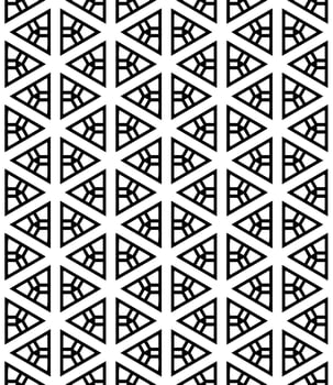 Monochromatic mosaic pattern with endless rhythm, featuring elegant black and white motifs vector