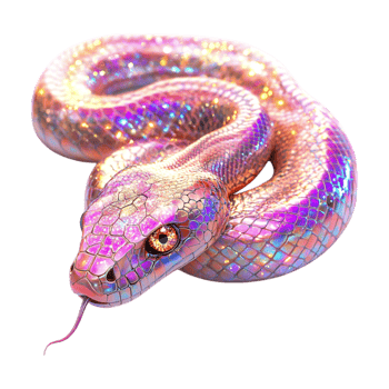 a snake with a pink and purple color scheme png