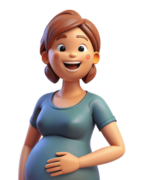 Beautiful maternity portrait of a glowing mother png