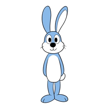 Cute Rabbit Cartoon Character Illustration Kids and Fun Designs vector