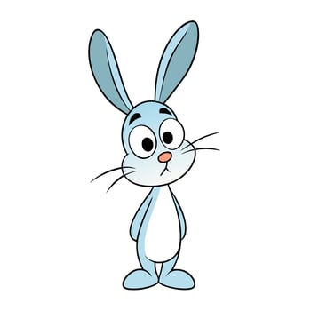 Cute Rabbit Cartoon Character Illustration for Merchandise vector