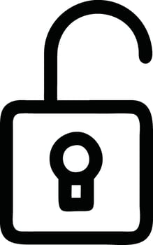 Unlock icon on white background vector