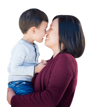Chinese Mother and Mixed Race Caucasian and Chinese Son Portrait Isolated png