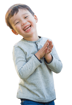 Happy Chinese Boy Isolated on a Transparent Background. png