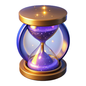 wonderful contemporary Cosmic Hourglass A Digital Render of Time and Space premium png