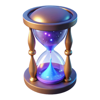 elegant creative Cosmic Hourglass A Digital Render of Time and Space professional png