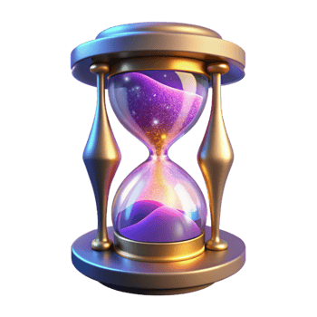 impressive contemporary Celestial Hourglass A Digital Render of Time and Space authentic png