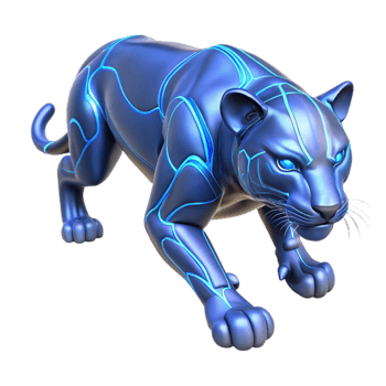 Cybernetic Panther A Futuristic Feline Design png