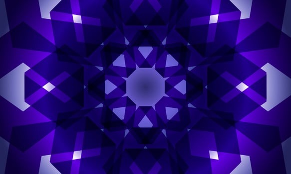 blue kaleidoscope pattern. abstract mosaic Background. geometric shape. vector