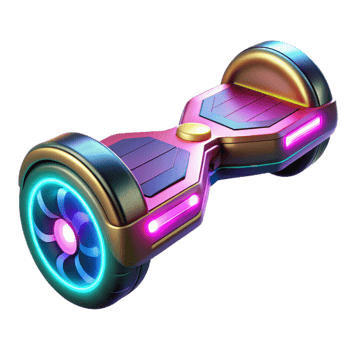 wonderful modern Futuristic Self Balancing Scooter with LED Lights 4K png