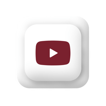 Youtube logo icon in white button png