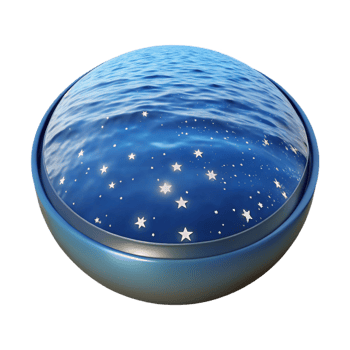 Celestial Ocean A 3D Render of a Starry Night Reflected on Water png