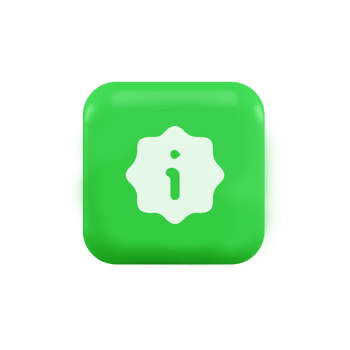 Info icon in a green button png
