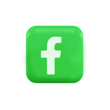 Facebook logo in a green button png