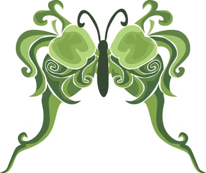 Exquisite Butterfly Ornament vector
