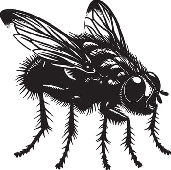 Housefly Silhouettes Design vector