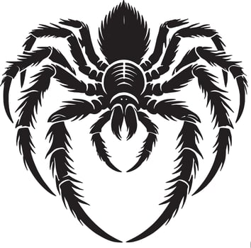 Simple Spider Silhouette for Design Projects vector