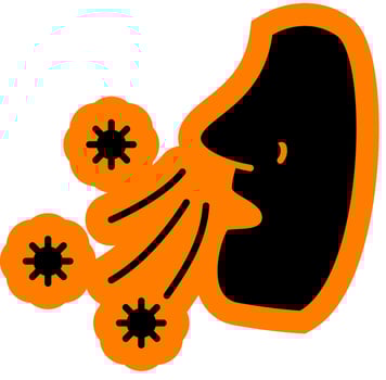 Sneezing and Fever Icon vector